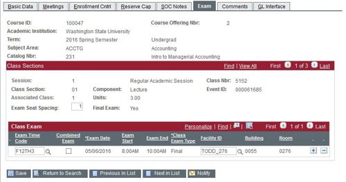 MSC exam tab three credits