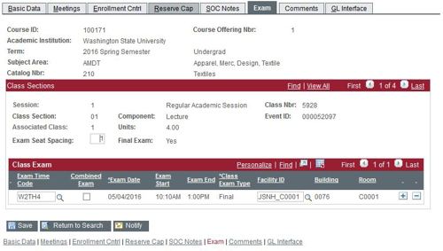 MSC exam tab four credits