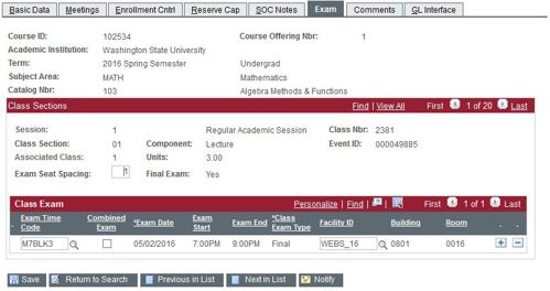 MSC exam tab three credit block