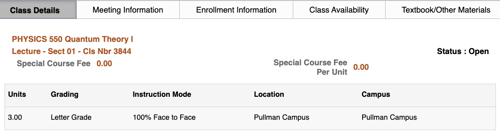 example 100 percent face to face course