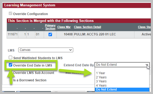 LMS Extend End Date