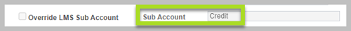 LMS Credit Sub Account